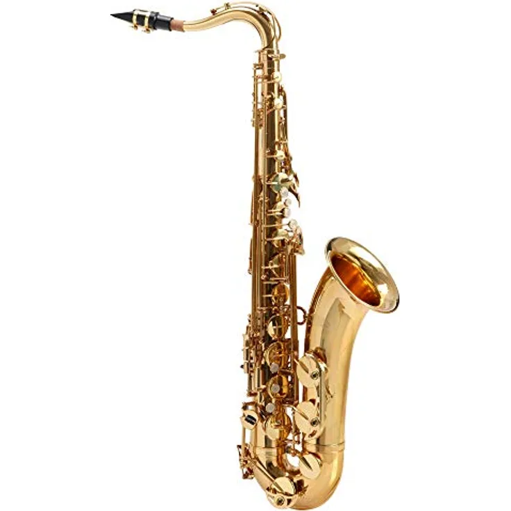 Classic Cantabile Winds TS-450 Bb Tenorsaxophon, Messing klarlackiert, mit Hoch-Fis-Klappen und ergonomischer Klappenmechanik