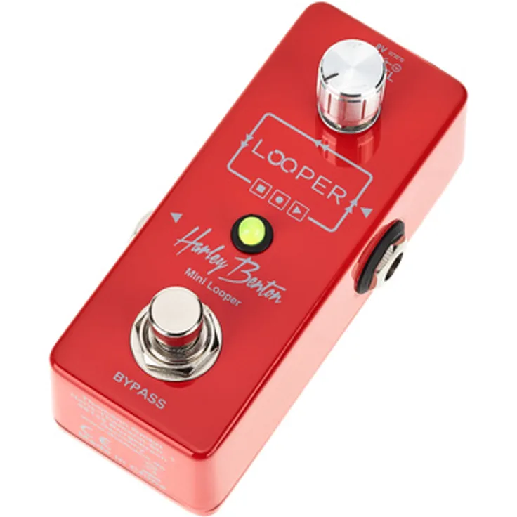 Harley Benton Mini Looper, kompakter Phrasen Looper mit 10 Minuten Aufnahmezeit und unlimitiertem Overdubbing