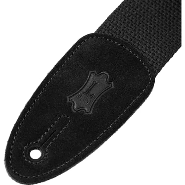 Levys Classic Cotton Strap 2" BK, Gitarrengurt aus Baumwolle mit Wildleder-Endstück, schwarz, verstellbar von 85 cm bis 155 cm – Bild 7