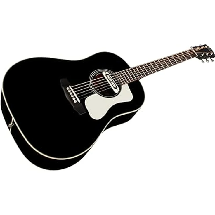 Guild DS-240E Black, Slope Shoulder Dreadnought Westerngitarre mit Sitka Fichte Decke und DeArmond Tonabnehmer, schwarz – Bild 3