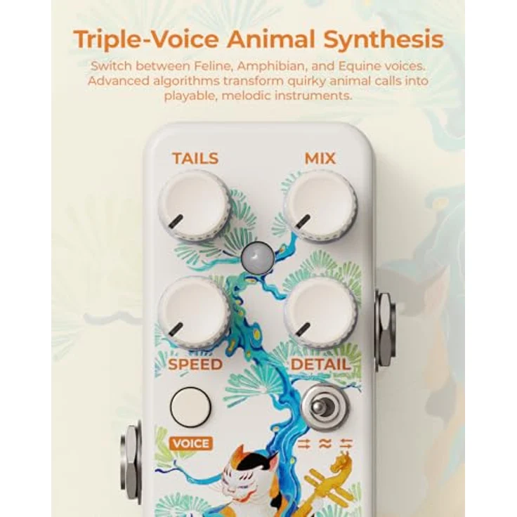 Klowra South Zoo Voice Synth, digitales polyphones Voice-Synth-Pedal mit Triple-Voice-Synthese und USB-C-Anschluss – Bild 2