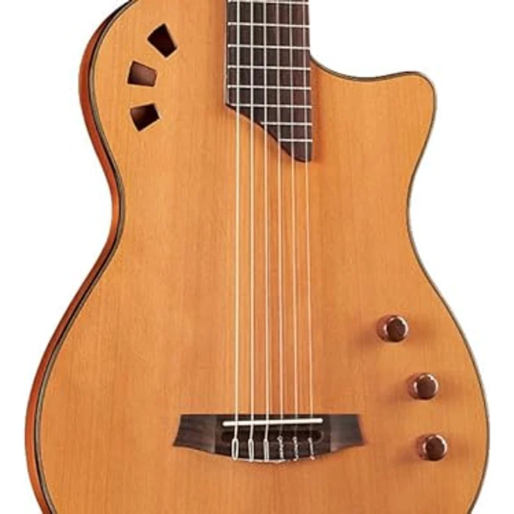 Cordoba Stage Guitar Traditional CD, Nylonsaitengitarre mit massivem Mahagoni-Korpus und Zederndecke, ergonomische Thinline-Form, inkl. Gig Bag, Natur Hochglanz – Bild 4