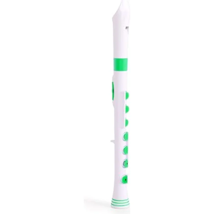 Nuvo Recorder+ Baroque White-Green, Sopranblockflöte in C mit Silikonklappen und abnehmbaren Farbringen – Bild 3
