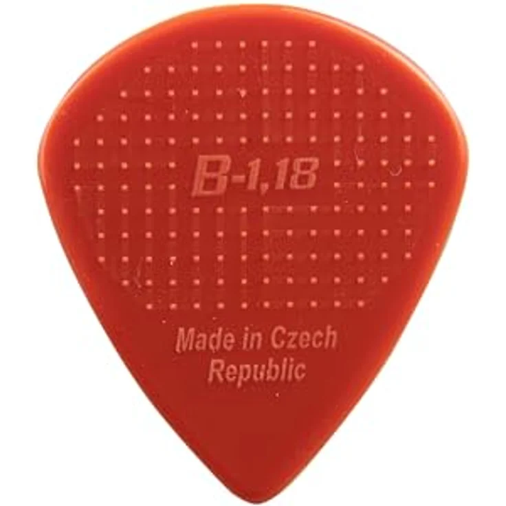 D-Grip Picks Jazz B Nylon Red, Plektrum mit 1,18 mm Stärke und 3D-Grip-Textur, 6er Pack – Bild 2
