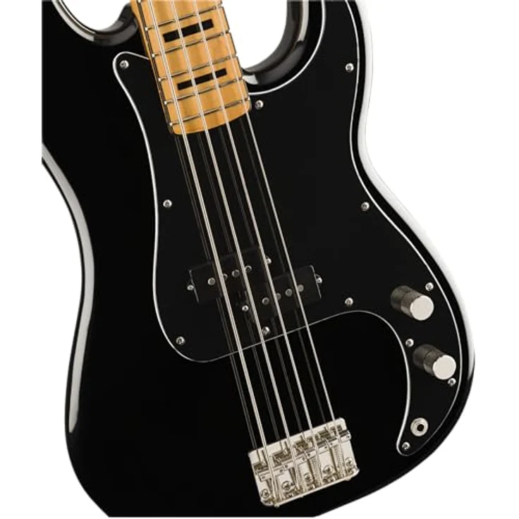Squier Classic Vibe 70s P Bass MN BK, Precision E-Bass mit Nato-Korpus und Ahornhals, schwarz – Bild 3