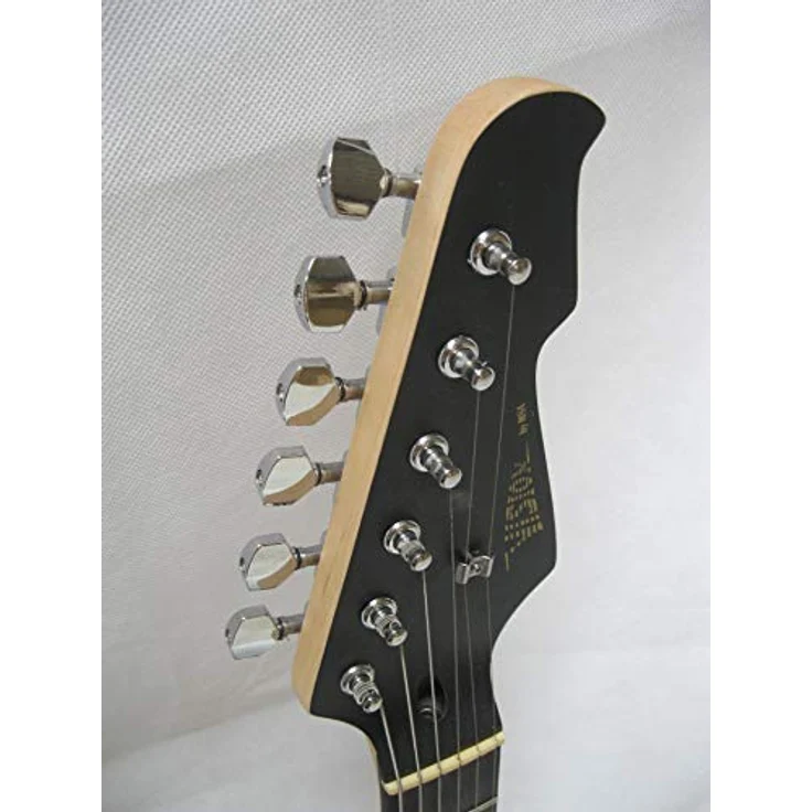 MSA Vision Sound ST5MATTBK, Elektrogitarre matt schwarz mit massivem Holz-Korpus, 3 Singlecoil-Pickups und Tremolo, inkl. Anschlusskabel – Bild 4