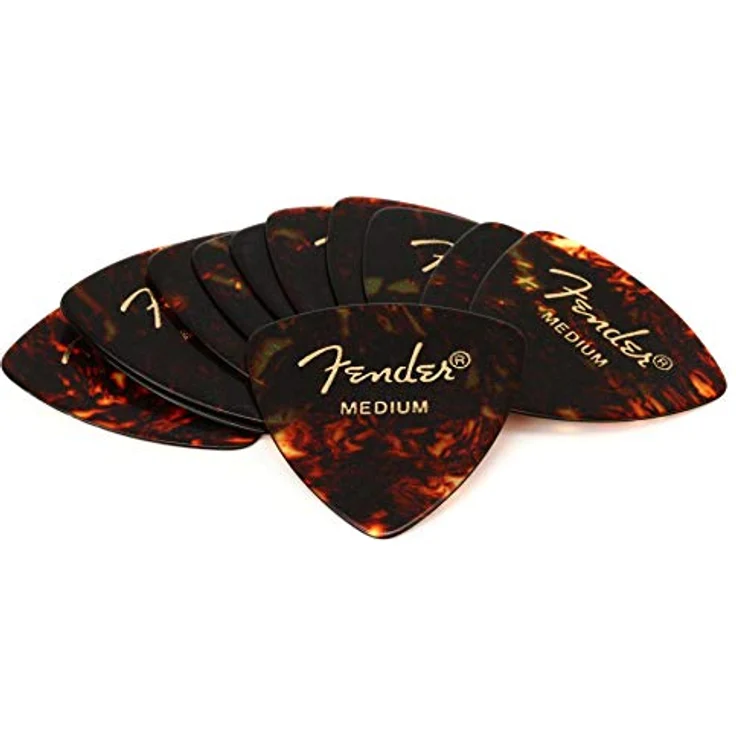 Fender Triangle Picks Shell Set Med, 12er Set, mittlere Größe aus Muschelschale – Bild 1