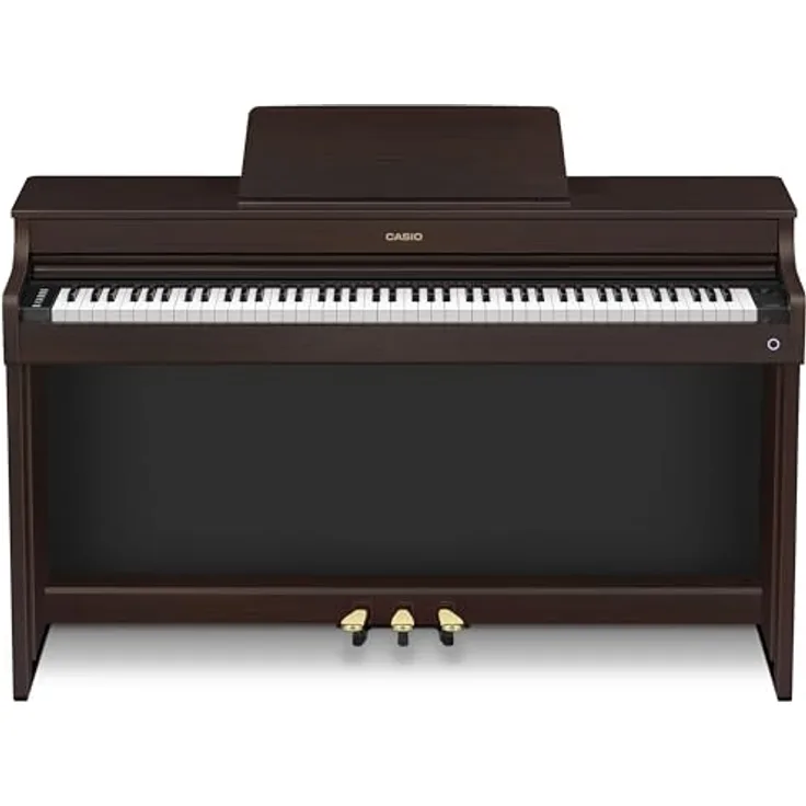 Casio AP-300 BN, Digitalpiano mit 88 gewichteten Tasten, 19 Sounds, MIDI/Audio-Recording, braun