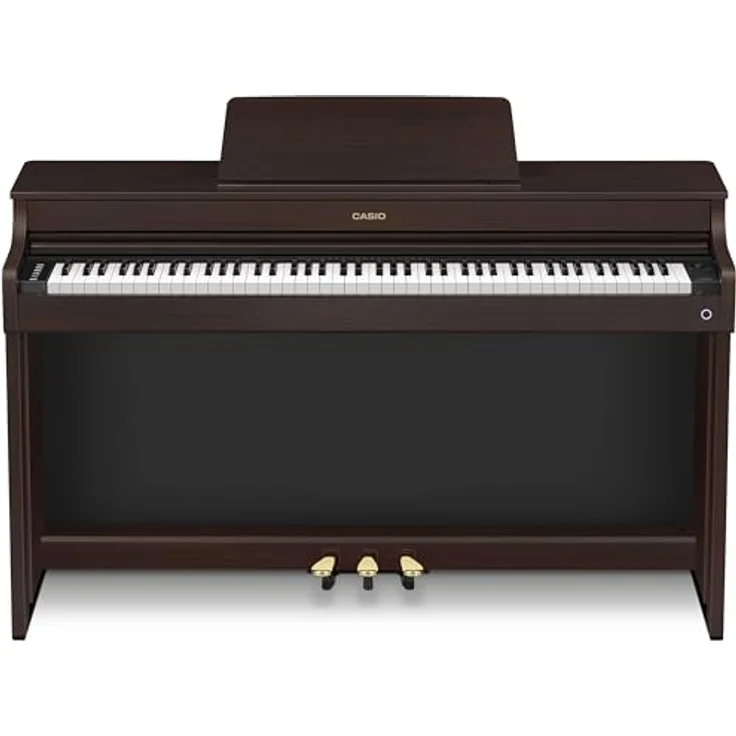 Casio AP-300 BN, Digitalpiano mit 88 gewichteten Tasten, 19 Sounds, MIDI/Audio-Recording, braun – Bild 1