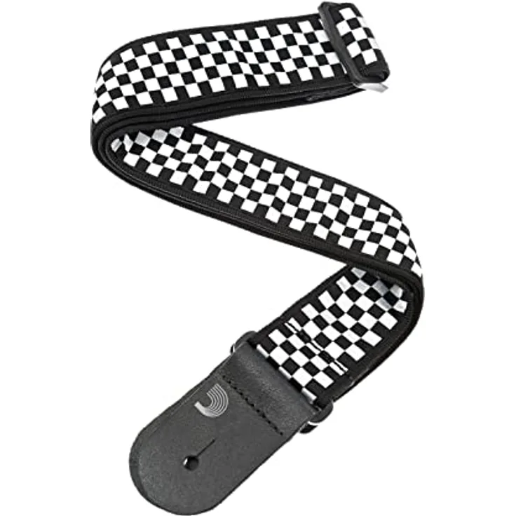 Daddario Gitarrengurt 50C02 Check Mate, verstellbar, Nylon, 5 cm breit, für Gitarre/Bass, Länge 85-145 cm