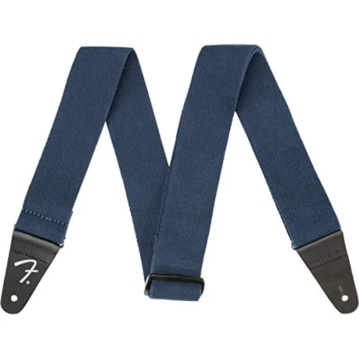 Fender Supersoft Strap Blue, Gitarrengurt aus gesponnenem Polyester mit verstellbarer Länge von 119 - 142 cm, 5 cm breit, blau