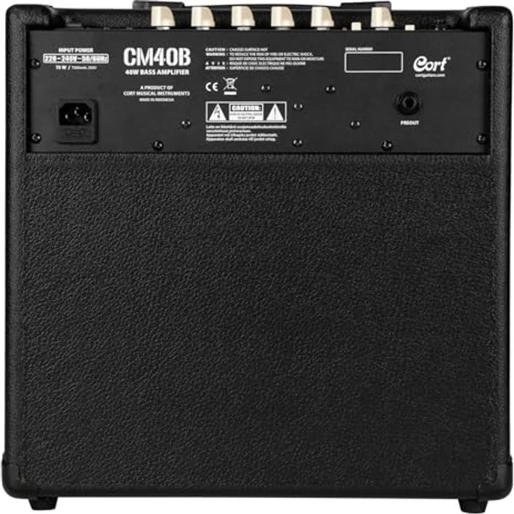 Cort CM40B, Bassverstärker mit 40 W und 12 Zoll Lautsprecher, schwarz – Bild 4