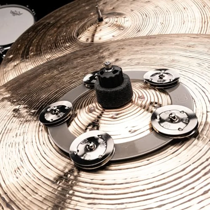 Meinl CRING Ching Ring, 6" Tambourine mit 5 Paar Edelstahl-Schellen, passend für Hi-Hat und Becken, aus Stahl – Bild 10