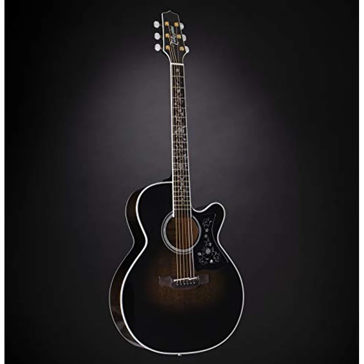 Takamine EF450C-TT TBB, Westerngitarre mit massiver Fichtendecke, geflammtem Ahorn, Transparent Blackburst, inkl. Softcase – Bild 9