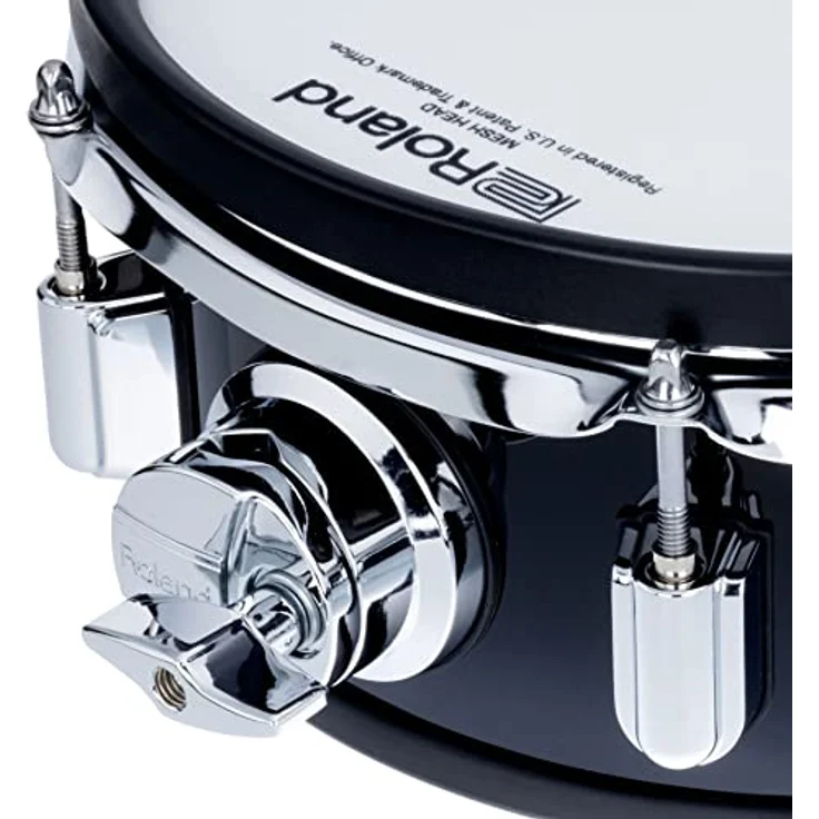 Roland 10"x04" PDA100L-BK Tom Pad, Zwei Zonen, Holzkessel, Mesh Heads, Finish: Schwarz, inklusive Klemme für 10,5mm Tomhalter – Bild 5