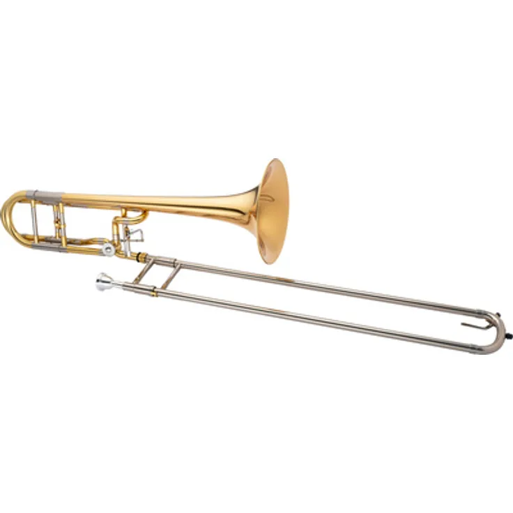 Jupiter JTB1160FROQ Bb/F Trombone, Tenorposaune mit Goldmessing-Schallbecher, Quartventil und Koffer