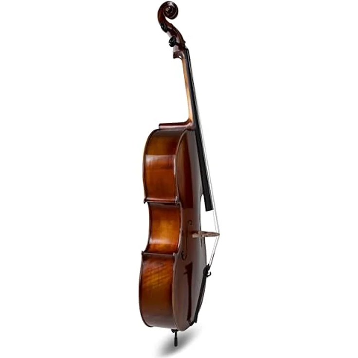 Gewa Allegro VC1 A Cello 1/2 MB, vollmassives Antik Cello aus europäischem Holz mit braun-bernsteinfarbener Naturharzlackierung, inkl. Aubert Steg und Larsen Aurora Besaitung – Bild 3