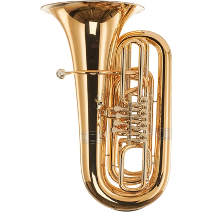 Miraphone 91A GM Bb-Tuba, 5/4 kompakte Größe, 4 Zylinderventile, Goldmessing, inkl. TU33 Mundstück