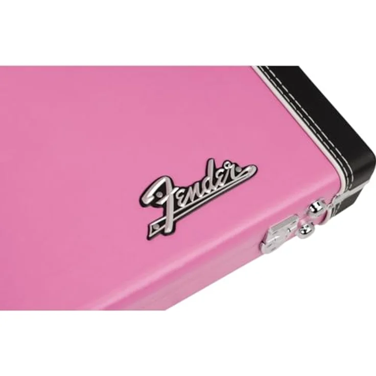 Fender Joe Strummer Tele/Strat Case, Signature-Gitarrenkoffer in pink mit Leopardenmuster und Hartschalenkonstruktion – Bild 5