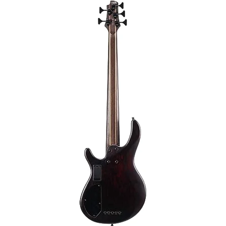Cort B5 Element Open Pore Burgundy Red, 5-Saiter E-Bass mit Mahagoni Korpus, Bartolini Pickups und aktivem Preamp – Bild 2