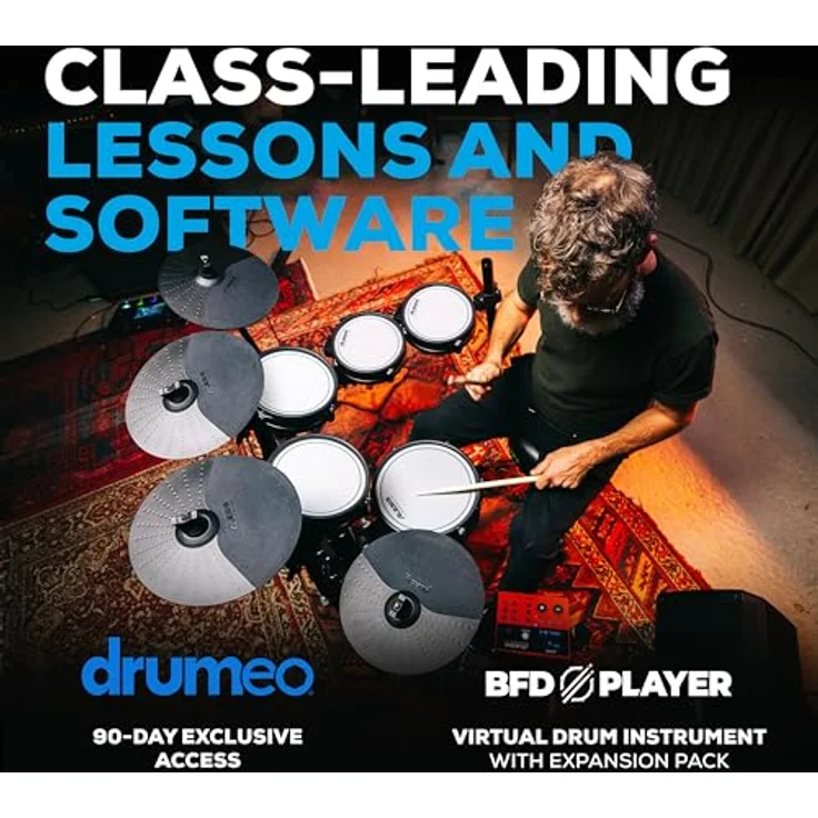 Alesis Nitro Pro XL, E-Drum Kit mit Mesh Heads, 10" Snare, 4x 8" Toms, Bluetooth Audio und 551 Sounds – Bild 5
