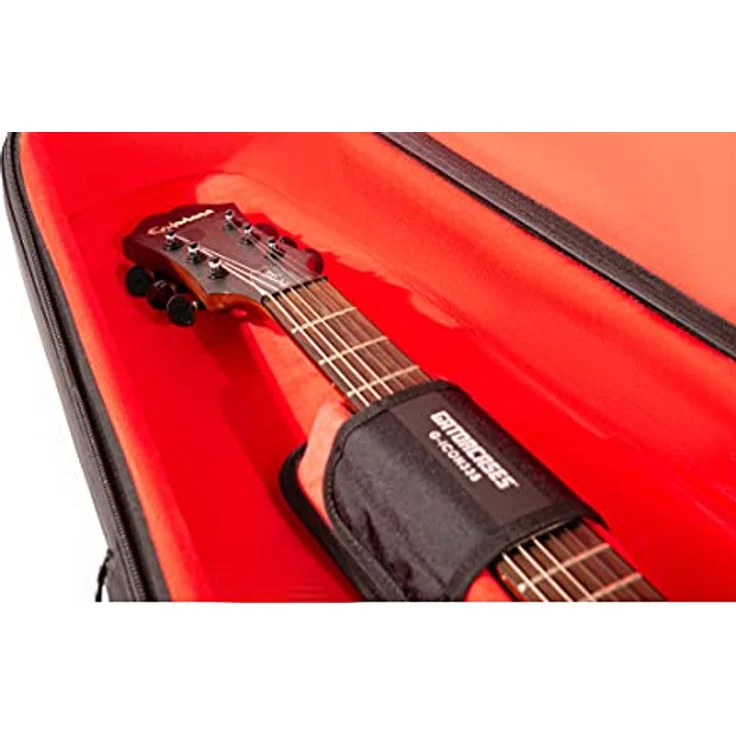 Gator Icon Semi Hollow Guitar BK, Gigbag für Semi Hollow E-Gitarre, witterungsbeständiges schwarzes 1000D Nylon, inklusive Regenhülle und versteckter Tasche – Bild 15