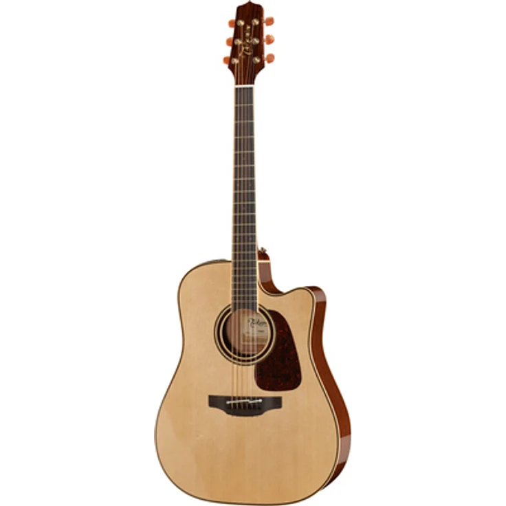 Takamine P4DC Westerngitarre, Pro Serie Dreadnought, Cutaway, massive Fichtendecke, Sapele Boden, Farbe Natur Hochglanz, inkl. Softcase