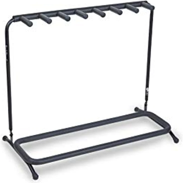 Rockstand RS20862 7 E-Guitar Stand, zusammenklappbarer Rack-Gitarrenständer für 7 E-Gitarren/E-Bässe, schwarz mit Schaumstoffpolsterung – Bild 2