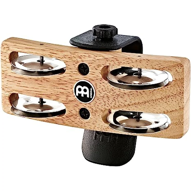 Meinl Professional Heel Tambourine, Gehäuse aus siamesischer Eiche, vier Stahlschellen, verstellbarer Abstand, klassischer heller Sound – Bild 1