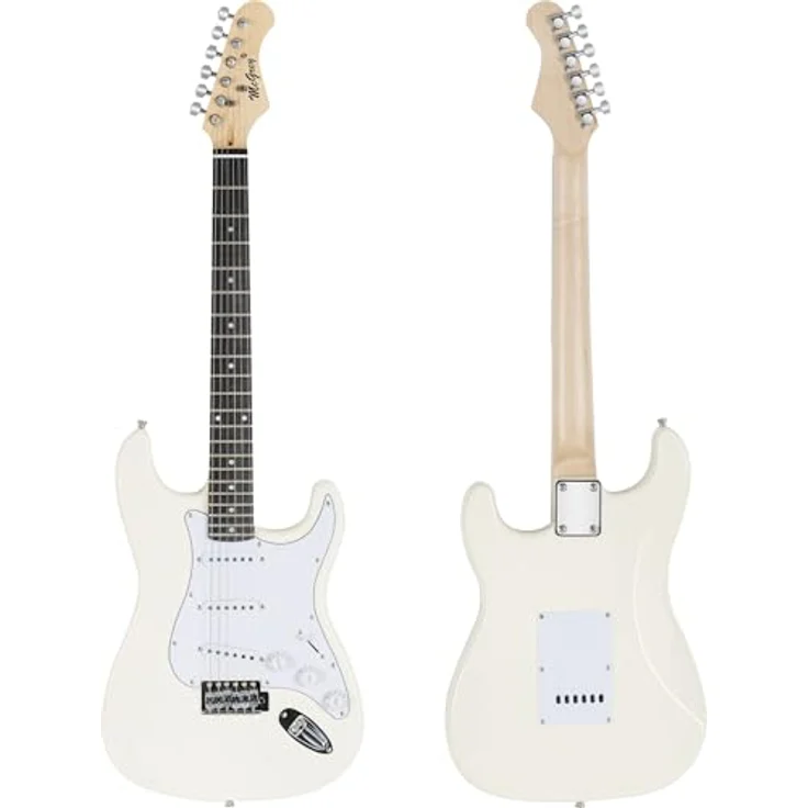 McGrey Rockit ST E-Gitarre Komplettset, 8-teilig mit 10W Verstärker, Stimmgerät, Gitarrentasche, weiß – Bild 2
