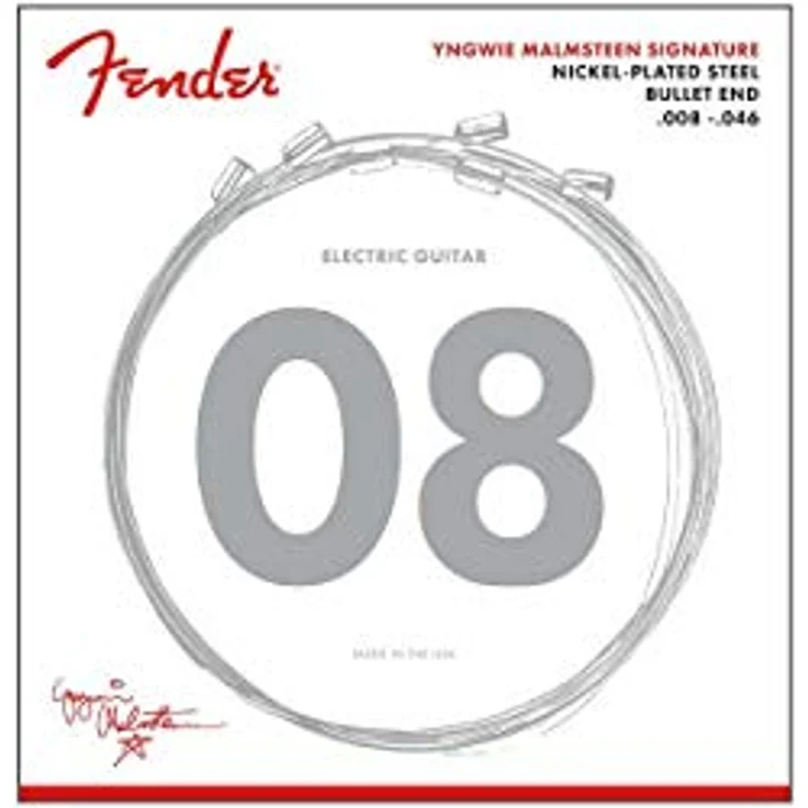 Fender YJM NPS 008-046 String Set, E-Gitarrensaiten aus Nickel Plated Steel mit Bullet Ends, Stärke 008-046 – Bild 2