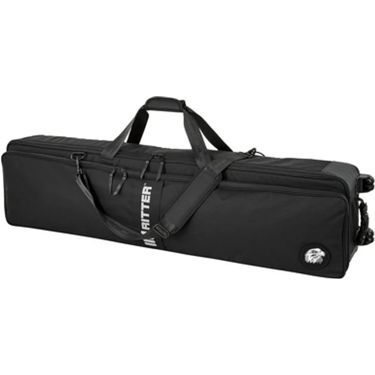 Ritter Keyboard Bag Bern 1360, schwarze Keyboardtasche mit Rollen, Innenmaße 1360x340x170 mm, 28mm Polsterung, reflektierendes Logo