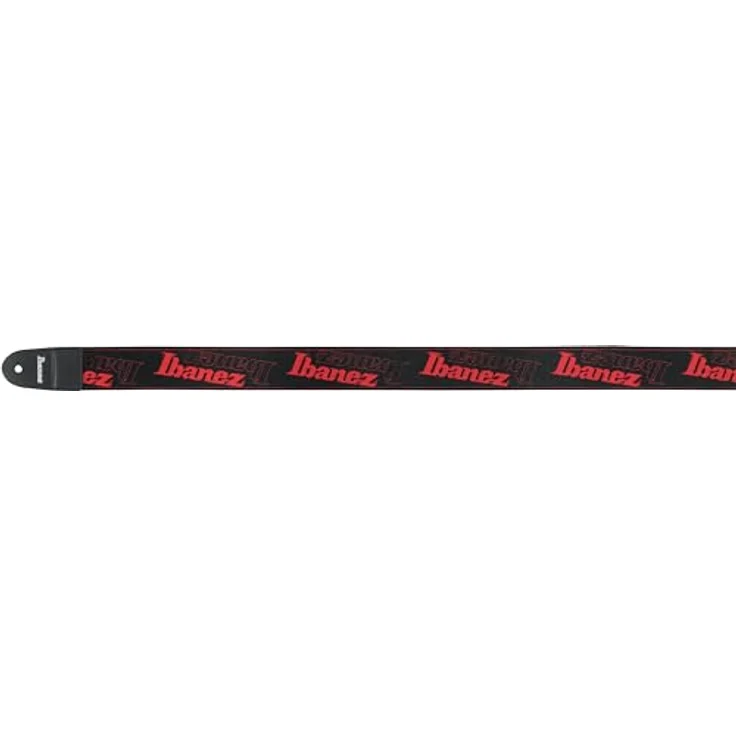 Ibanez GSD50-RD, Gitarrengurt aus Polyester mit Leder-Enden, schwarz-rot, 50 mm breit, verstellbar von 930 mm bis 1700 mm – Bild 2