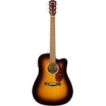 Fender CD-140SCE Dreadnought Elektroakustikgitarre, 3-Tone Sunburst, mit Hartschalenkoffer und kostenlosen Kursen auf Fender Play