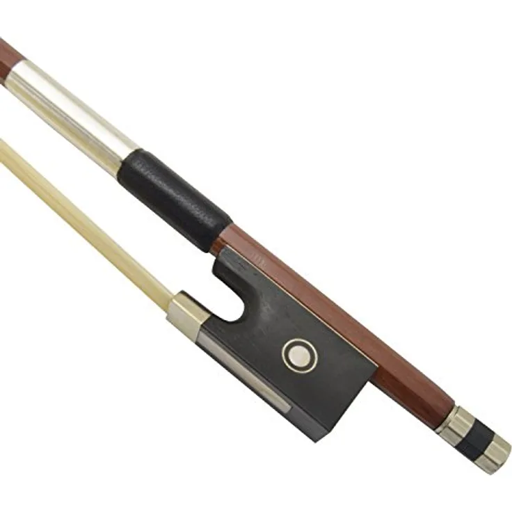 Theodore 3/4 Standard, Hochwertiger Geigenbogen mit achteckigem Design, schwarz (Ebony) braun, ideal für Studenten und Anfänger