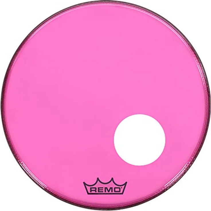 Remo 20" P3 Colortone Reso Purple, Bass Drum Resonanzfell mit 5" Mikrofonloch, lila, 10 mil stark, kräftiger Ton mit kurzem Sustain – Bild 6