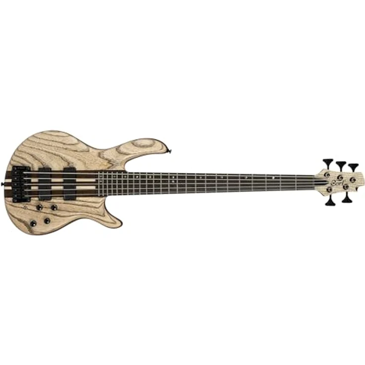 Cort A5 Ultra Ash, 5-saitiger E-Bass mit Mahagoni-Korpus, Esche-Decke, Fishman Fluence Tonabnehmer, Natur – Bild 2