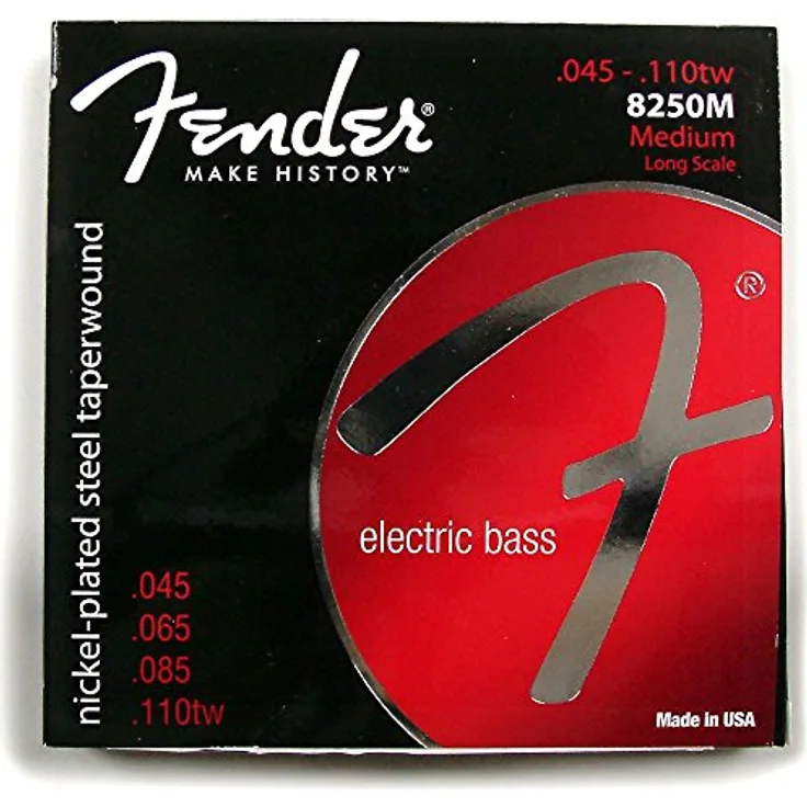 Fender 8250-M, E-Bass Saiten 4-saitig, Nickelplated Steel, Taperwound, Stärke 045-065-085-110