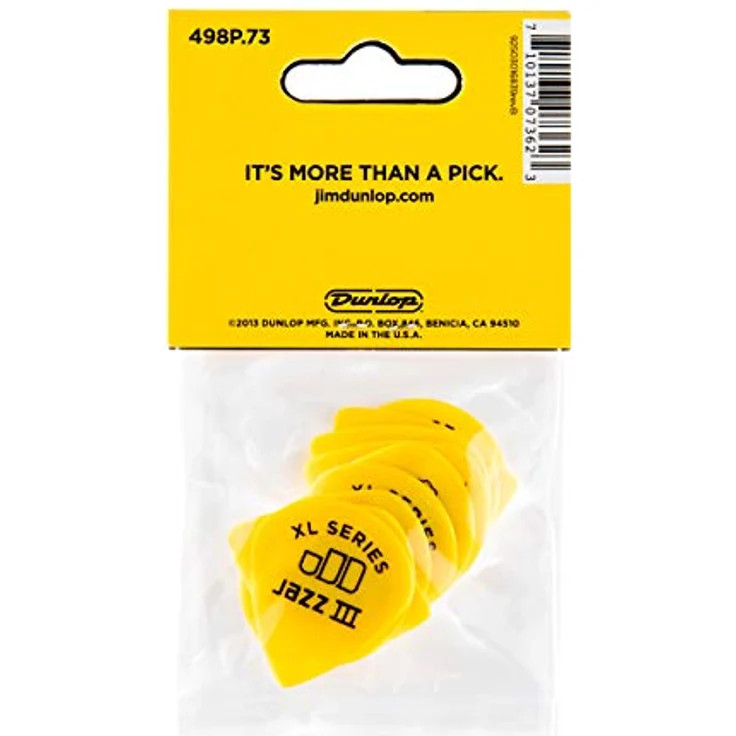 Jim Dunlop Tortex Jazz III XL, Plektrum 0,73mm, 12 Stück, für Geschwindigkeit und Präzision – Bild 5