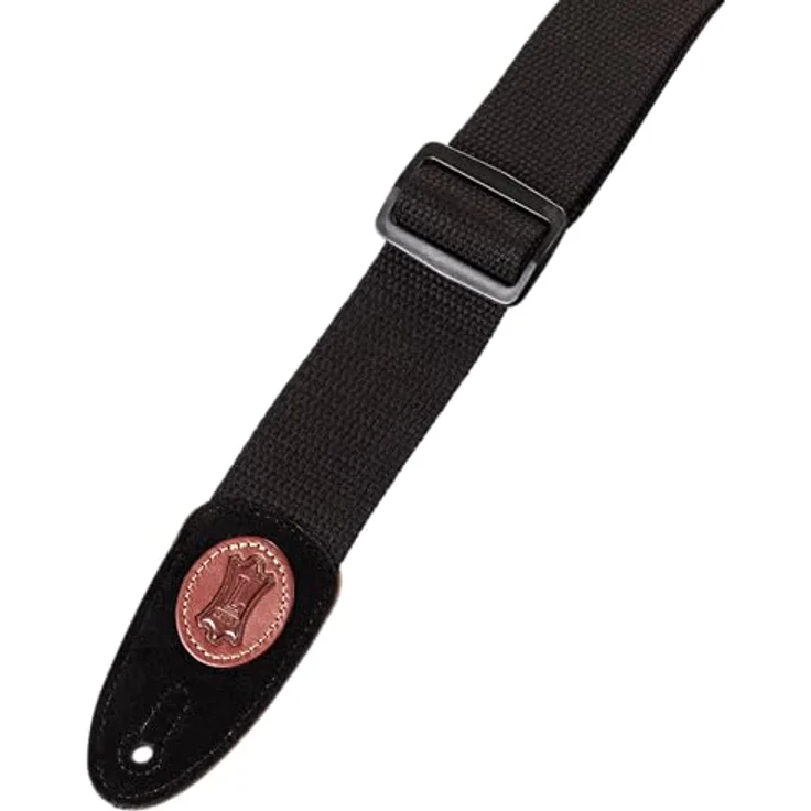 Levys Classic Cotton Strap 2", Gitarrengurt aus schwarzer Baumwolle mit Wildleder-Endstück, verstellbar von 85 cm bis 155 cm – Bild 5