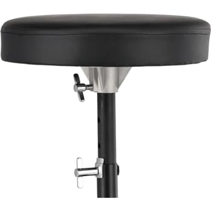 GEWA Schlagzeughocker PS805120, höhenverstellbar, runder Sitz, schwarz, doppelstrebig, robust und hochwertig – Bild 2