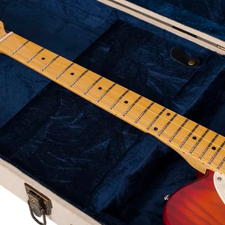 Gator Journeyman Electric Guitar, Gitarrenkoffer aus Sackleinen mit antiken Messingbeschlägen, beige – Bild 9