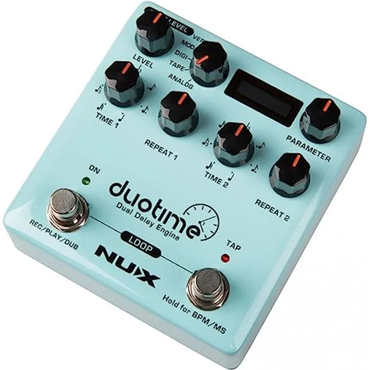 Nux Duotime Delay, Stereo Delay-Pedal mit 5 Delay-Typen und 40 Sekunden Looper, kompakt – Bild 2