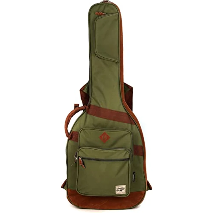 Ibanez IGB541-MGN Powerpad Gigbag für E-Gitarre, 15mm Polsterung, stoßdämpfendes Powerpad, Moss Green, mit Zubehörfächern und Rucksackgarnitur – Bild 1