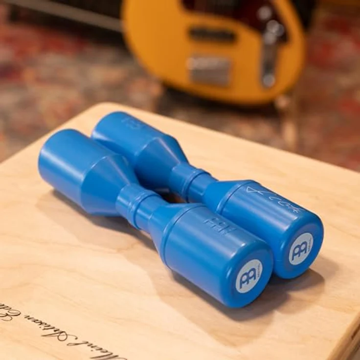 Meinl SH4GB Luis Conte Shaker, Doppel Shaker in Glacier Blue, Kunststoff mit Signatur von Luis Conte – Bild 8