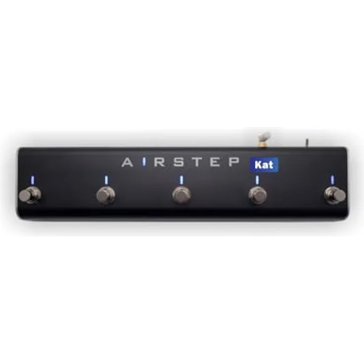 Xsonic Airstep Kat Edition, Wireless Fußschalter für Boss Katana Amps, 5 Fußschalter, 30 m Reichweite, wiederaufladbarer Akku, Aluminium-Gehäuse