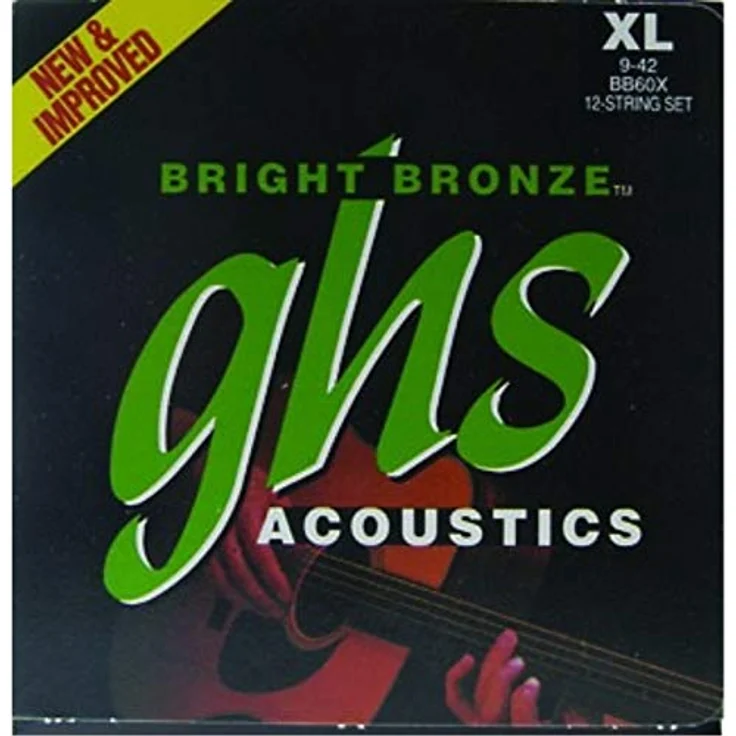 GHS Bright Bronze BB60X 009-042, 12-Saiten Satz für akustische Gitarre, Extra Light, 80/20 Bronze, Roundwound, made in U.S.A. – Bild 2