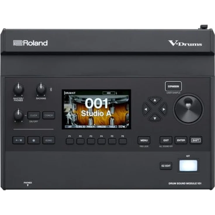 Roland V31 Drum Module, erweiterbares E-Drum Soundmodul mit 200 Kits, Bluetooth Audio und USB-C Anschluss – Bild 1