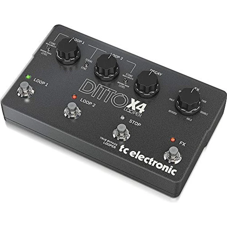 TC Electronic DITTO X4 LOOPER, zweispuriges Gitarren-Looper-Pedal mit 7 Loop-Effekten und 5-minütigen Tracks – Bild 3