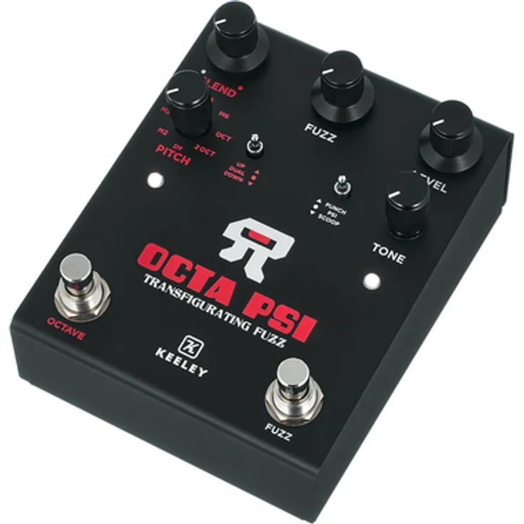 Keeley Octa Psi-Transfigurating Fuzz, Overdrive-Pedal mit polyphonem Pitch Shifter und analogem Fuzz, Aluminiumgehäuse